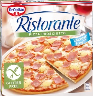 Pizza Ristorante S/Gluten Prosciutto [7Un/Caja][Vta/Caja] Dr.Oetker