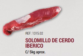 [1315.02] Solomillo De Cerdo Iberico Cong 10Un x 700gr -Enrique garcia- [Vta/Unidad]